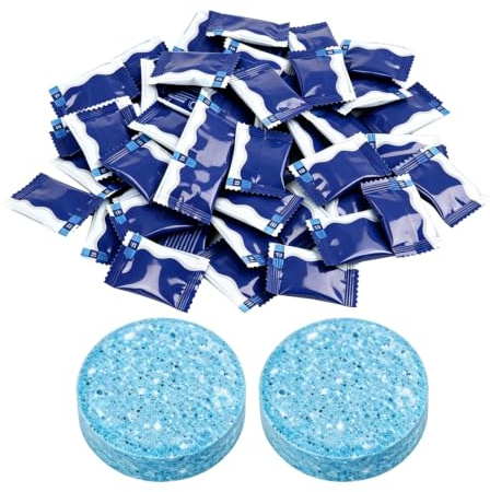 50 Stück Glasreiniger Brausetabletten für Auto, Scheibenwischwasser Konzentrat, 200L Scheibenreiniger, 1 Tablette für 4L Wasser
