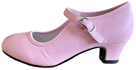 La Senorita Flamenco Scarpe Principessa Scarpe Ballerine con Tacco Rosa (Rosa, Taglia 34-22 cm)