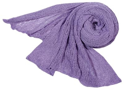 Matissa Newborn Baby Cheesecloth Swaddle Cocoon Knit Crochet Wrap Photo Photography Prop (Purple (10))