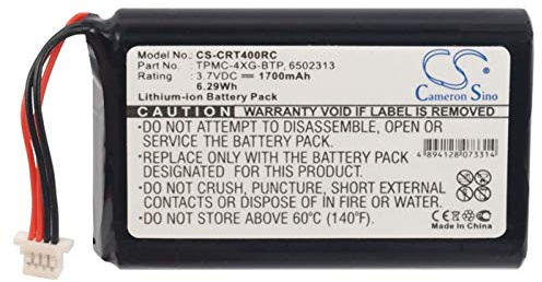 CS-CRT400RC Akku 1700mAh Kompatibel mit [Crestron] A0356, TPMC-4XG, TPMC-4XG Touchpanel, TPMC-4XG-B Ersetzt 6502313, TPMC-4XG-BTP