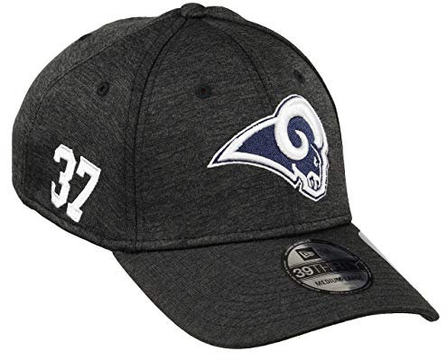 New Era Los Angeles Rams 39thirty Stretch Cap NFL Established Number Black - M - L