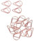 Büroklammer - JUYOO 100pcs Büroklammern Wasser Tropfen Form Lesezeichen Metall - für Buch, Memo, Papier, Poster, Foto (Roségold)