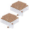 Relaxdays 480 Mini recipientes de Cristal con tapón de Corcho, Especieros pequeños, 10ml, Transparente