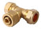 Té de réduction de compression en laiton pour tuyau en cuivre de 15 mm à tuyau multicouche en plastique de 16 mm