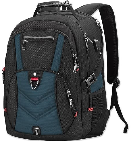 NEWHEY Laptop Rucksack Herren 18 Zoll Schulrucksack Jungen Teenager 18,4 USB Arbeit Business Wasserdicht Gross Notebook Rucksäcke für Männer