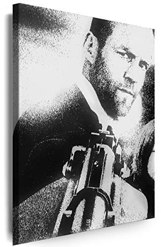 Myartstyle - Bilder Jason Statham 80 x 60 cm Leinwandbilder XXL - 1 Teilige Wandbilder Film Popular Movies Kunstdrucke w-P-2053-21