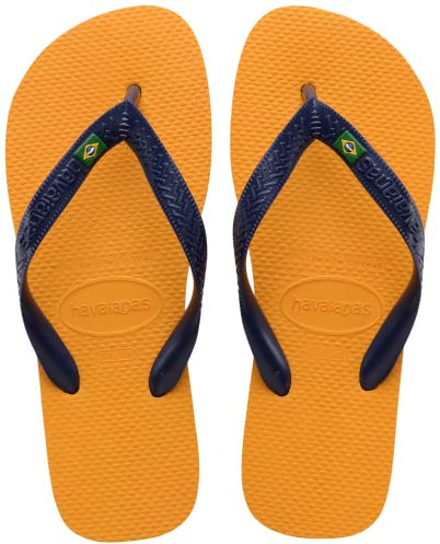 Havaianas Unisex's Brasil 4000032 Flip-Flops, Orange (Orange Citrus), 1/2 UK
