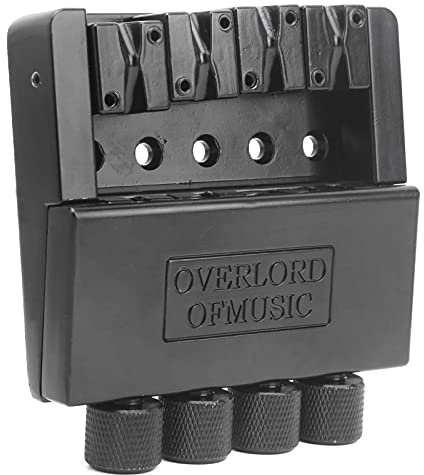 Odorkle Tail Headless Bass Saitenbrücke Zinklegierungsbrücke Saitenhalter Musikinstrumentenzubehör Passend für 4-saitigen E-Bass