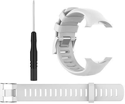 BoLuo Armband Kompatibel mit Suunto D6 / D6i Novo,Silikon Ersatzband Watch Armband Verstellbares Silikonband Strap,Uhrenarmband Armbänder Bracelet für Suunto D6 / D6i Novo/D6i ZULU Watch (Weiß)