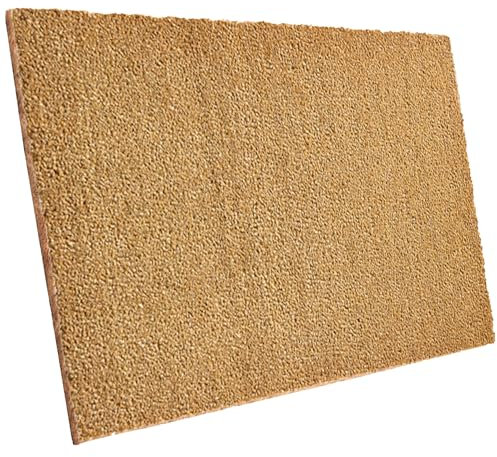Entrando Fußmatte aus Kokos für aussen - optimale Fussmatte für die Haustür - rutschfest, wetterfest - Natur Braun, 50x80 cm fußmatte kokos fussmatte kokos braun schmutzfangmatte kokos
