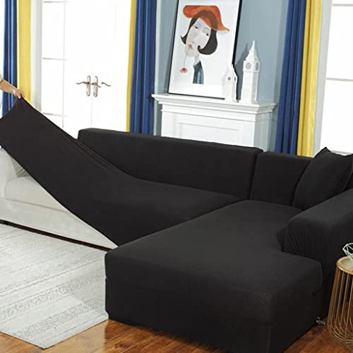 BOLUXIU Sofabezug, Eck Stretch-Sofabezug Stretch Sofabezug für 1/2/3/4 Sitzer(L-förmiges Ecksofa erfordert Zwei)