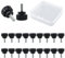 MOROBOR Lot de 20 vis moletées M4 x 10 mm en acier au carbone fileté avec étui de rangement