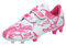 Chaussures de football respirantes avec crampons pour enfants - Chaussures de football pour garçons et filles, rose, 34 EU