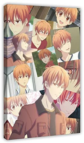 AKSEKA Anime Fruit Basket Poster 12 Canvas Poster Wall Art Decor Print Picture Paintings for Living Room Bedroom Decoration Frame-style 24x36inch(60x90cm)