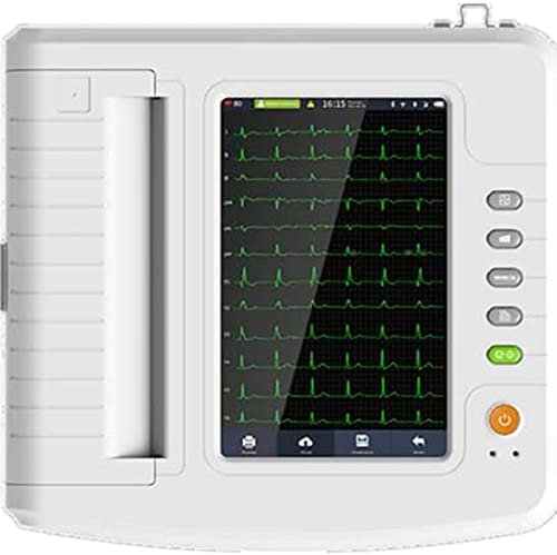 ALSUP Portable ECG,ECG monitorColour screen display, full touch screen,18 leads available, built-in thermal printer, USB