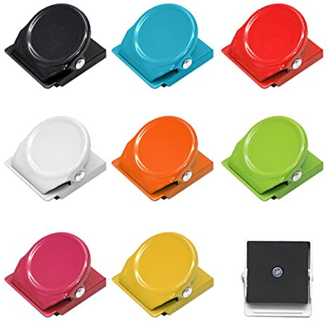 8 Stück Kühlschrank-Magnetclip, runder magnetischer Bildclip, Whiteboard-Magnetclip, Bürobedarf, geeignet für Whiteboard, Pinnwand, Zuhause, Büro und andere Szenen