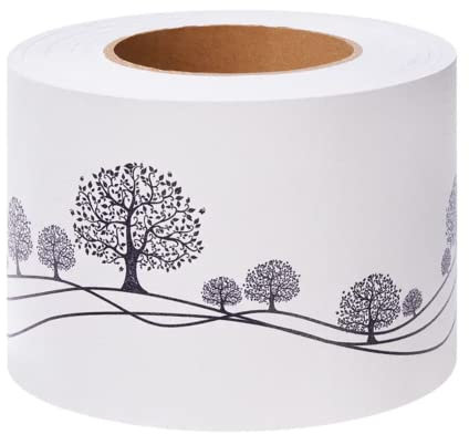 VisitRyl Bordure de papier peint Arbres du désert Décoration murale amovible Frise Murale Autocollant Papier Peint Autocollant imperméable en PVC Plinthe Autocollant 10 cm x 1000 cm