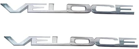 Car Lettering Decorazione Logo Veloce, per Alfa Romeo Giulia Stelvio Sostituzione Logo Adesivo 3D per Auto,Silver