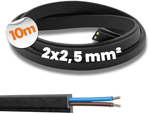 Lapp 10m Unitronic BUS ASI LD (G) Busleitung 2x2,5 mm² BK Gummi Kabel | Schwarze Datenleitung flach - AS-Interface Buskabel - 2-adrige Gummileitung - Halogenfrei für Sensor/Aktor-Verkabelung