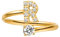 Purelei® Buchstaben Ring R – Damenring aus langlebigem Edelstahl – Wasserfeste Ringe – Verstellbare Ringe von Größe 50 bis 60 – Modeschmuck für deinen individuellen Look