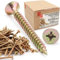 LUN FIX Universalschraube 6,0x50 mm - 200 Stück |Kreuzschlitz PZ3 | Senkkopf | Holzschrauben | GelbVerzinkt | Mehrzweckschrauben| Kreuzschlitzschrauben