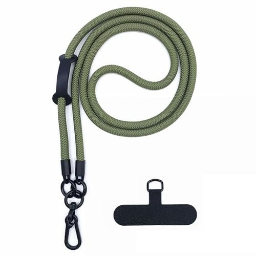 Cellphone Phone Lanyard Strap Wrist Lanyard Universal Adjustable Detachable Nylon Crossbody Cell Phone Lanyard Neck Strap with Hook Wrist Strap with Phone Patch for Most Smartphones (Green)