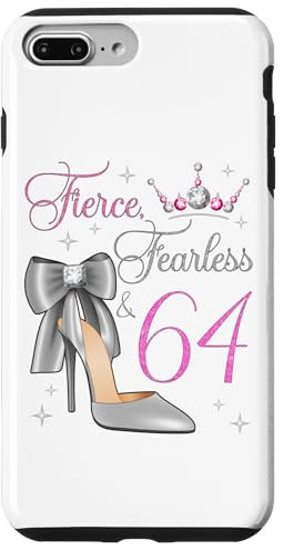 iPhone 7 Plus/8 Plus Fierce Fearless & 64 Years Old 64th Birthday Queen Case