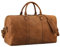STILORD 'Vivaldo' Vintage Weekender Herren Reisetasche Damen Leder Groß Elegante Wochenend Tasche Travel Bag zum Umhängen Handgepäck Echtleder, Farbe:tan - Dunkelbraun
