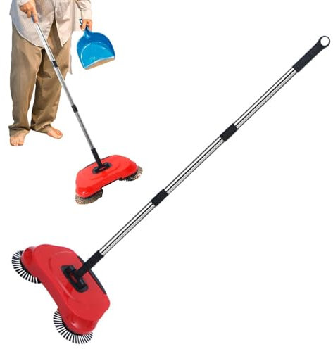 barredora de alfombras, limpiador de barredora de alfombras | Escoba para alfombras no eléctrica - Barredora con mango ajustable, escoba doméstica para superficies de madera, pisos de madera, laminado