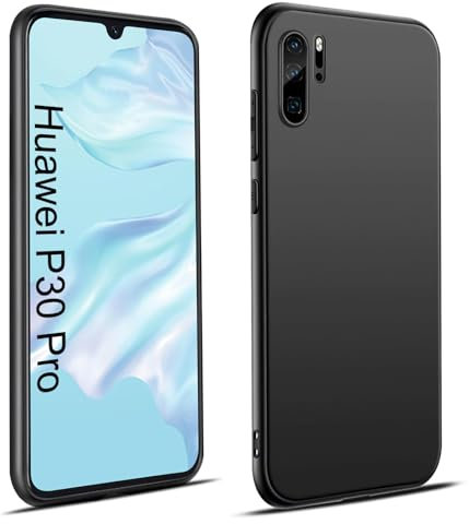 Elekpia Ultra Dünn Hülle Kompatibel mit Huawei P30 Pro, Kratzfest Stoßfest rutschfest Handyhülle, Anti-Fingerabdruck Fallschutz Schutzhülle, TPU Silikon Case, Kantenschutz Cover (Schwarz)