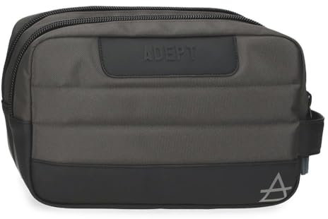 Pepe Jeans Adept Dmas Trousse deux compartiments adaptable Gris 26 x 16 x 12 cm Polyester, gris, Talla única, Trousse à deux compartiments adaptable
