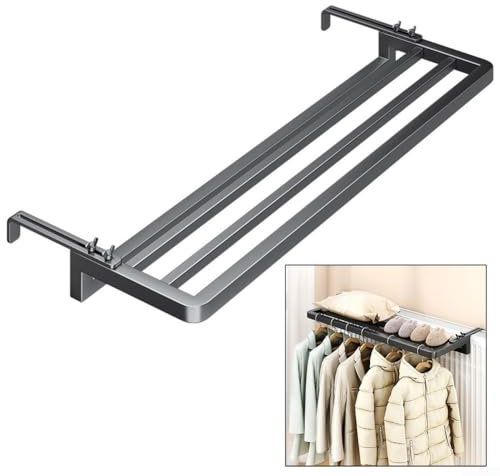 Yuanpgky Porte-serviettes à suspendre 40 cm - Support de séchage pour radiateur chauffant - Noir