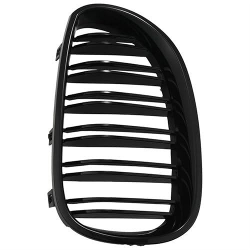 Frontstoßstangengrill 5X glänzend schwarzer Auto-Nierengrill für 5er E60 E61 für M5 520I 535I 550I 2003 2004 2005 2006 2007 2008 2009 2010 Nebelscheinwerfer Gitter