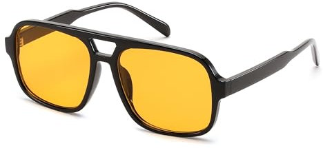 FEISEDY Retro 70er Jahre Sonnenbrille Herren Damen Vintage Mode Brille mit UV400 Schutz B0253