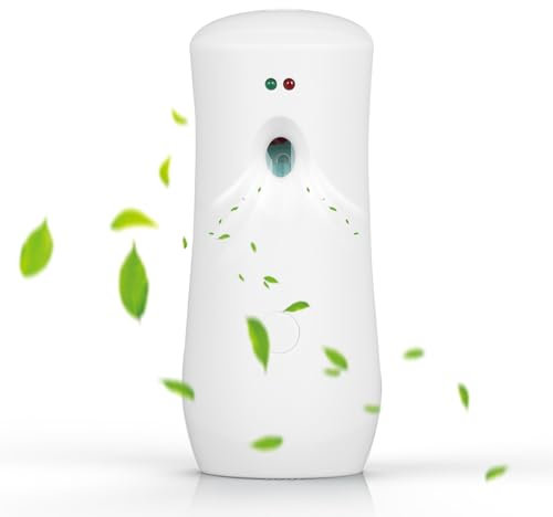 Automatischer Duftspender,Automatisch Lufterfrischer Aerosol Spender,Wandmontiert/Freistehend Sprühlufterfrischer Duftspender Aromamaschine für Badezimmer,Büro,Toilette,Hotel,Restaurant (Weiß)