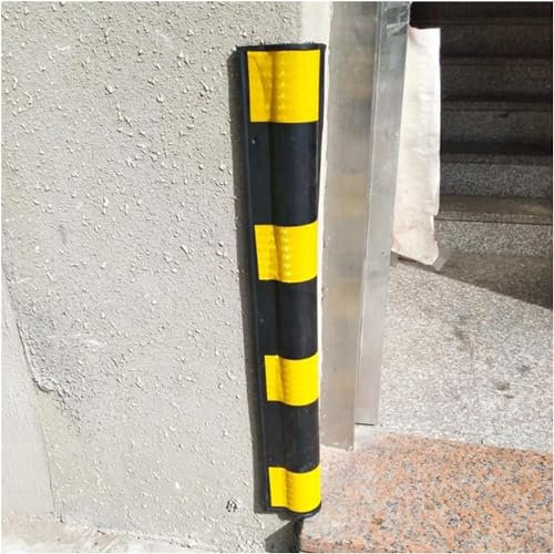 CVQJL Protezione per Pareti Paracolpi Garage, Guaina in Gomma per Officina, Guaina Riflettente per Angoli e Bordi del Pavimento del Garage, Spessore 1 cm (2 pezzi-80 cm)