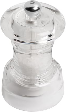 Tala Moulin à sel en acrylique de style Capstan, entièrement réglable en céramique pour le cours et le broyage fin, de qualité supérieure pour la maison et le restaurant, rechargeable et réutilisable
