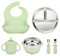 Baby teller mit saugnapf Edelstahl Baby Teller mit Starker Saugkraft – BPA-freies Geschirr-Set für Kleinkinder – Rutschfeste Schalen für selbstständiges Essen – Spülmaschinenfest & CPC-zertifiziert