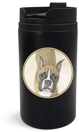 Tasse de voyage isotherme avec motif chien et papa Boxer