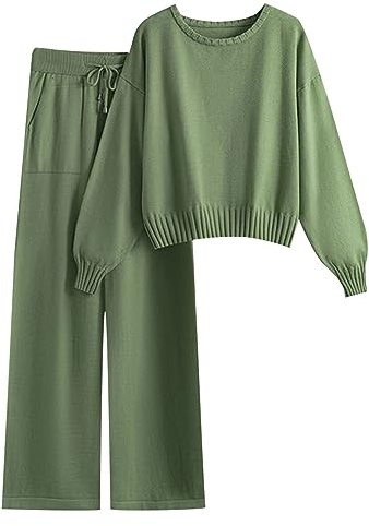 Vhersily 2026 Tute da Donna in Cashmere, Maglione Dolcevita Lavorato A Maglia, Set Due Pezzi, Tailleur Pantalone con Coulisse Loungewear Autunno Inverno Morbido e Leggera Completo Casa Streetwear