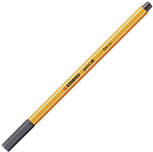 Stylo feutre pointe fine - STABILO point 88 - 1 stylo-feutre - gris très foncé