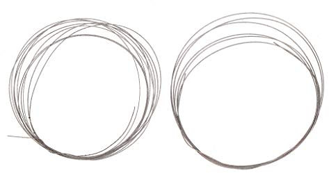 Lamdoo Filo metallico per lame di sega, per il taglio fai da te di vetro, giada, smeriglio e diamante, da 1 m x 0,26/0,38 mm, Diamante, Silver, 0.26mm