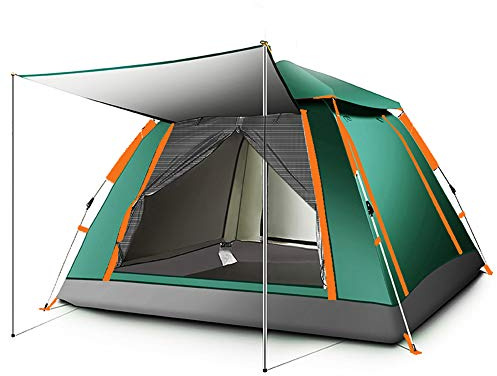 Automatisches Zelt Vier Jahreszeiten Camping, 5-8 Personen 220 x 220 x 170 cm, Kopfhöhe Einschichtige Haut 4 Türen Wasserdicht UV-Schutz 1 Zimmer Familie Ultraleicht Kuppel Dual Use Zelt
