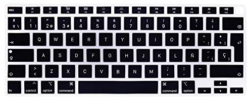MMDW A2179 - Funda protectora de silicona para teclado para MacBook Air de 13 pulgadas con Touch ID A2337 M1, diseño europeo