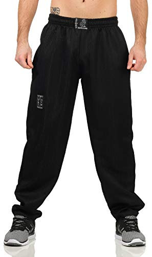 ZARMEXX Herren Sporthose Jogginghose Lang Fitnesshose Bodybuilding Kraftsport Hose Gym Pumperhose (schwarz, XL)