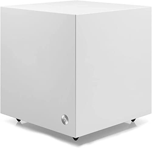 Audio Pro SW-5 - Aktiv Subwoofer mit Bassreflex & Verstärker 150W Digital - Home Entertainment für TV Sound & Audio mit RCA Eingang - Diskretes Design - Weiss