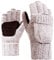 Yumech Winter Gestrickte Finger Handschuhe Thermische Cabrio Fäustlinge Klappe Abdeckung Wolle Halb Finger Handschuhe für Männer Frauen Indoor Outdoor