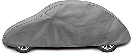 Autoabdeckung Wasserfest & Extrastark Vollgarage Autoplane Abdeckplane gegen Regen Schnee Wind UV-Strahlung Laub und anderen Schmutz Autogarage Grau, M beetle old L: 390-415 cm/H: 110-120 cm