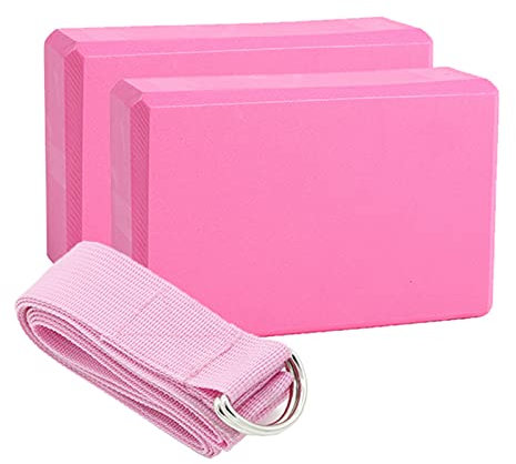 ChengBeautiful Brique De Yoga 3PCS Bloc DE Yoga Set Pilates Exercice D'ENTRAÎNEMENT D'ENTRAÎNEMENT DE FITCHIE Brick Sport Sport FAÇON Stret Out STRAPT Home Gym FORMAGE Trainer Yoga Briquet