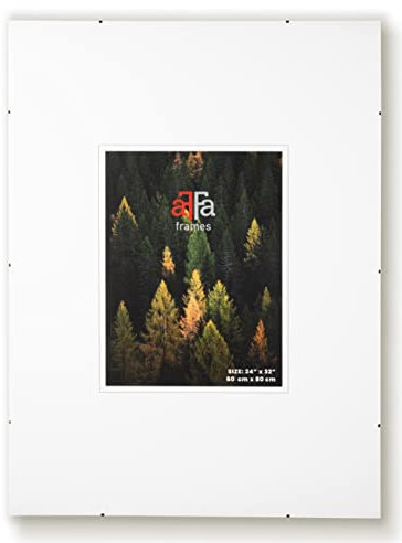 aFFa frames Rahmenloser Bilderhalter mit Clips für Fotos und Poster, the frame, Posterrahmen, Plexiglas, HDF, bilderrahmen 59,4x84,1 cm
